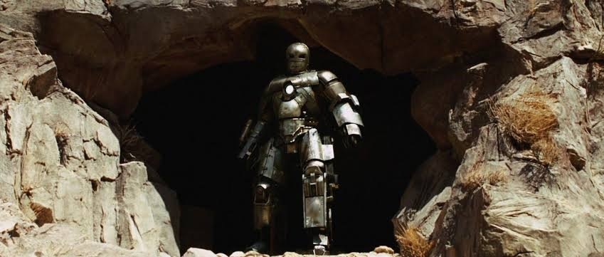 Iron Man in a cave