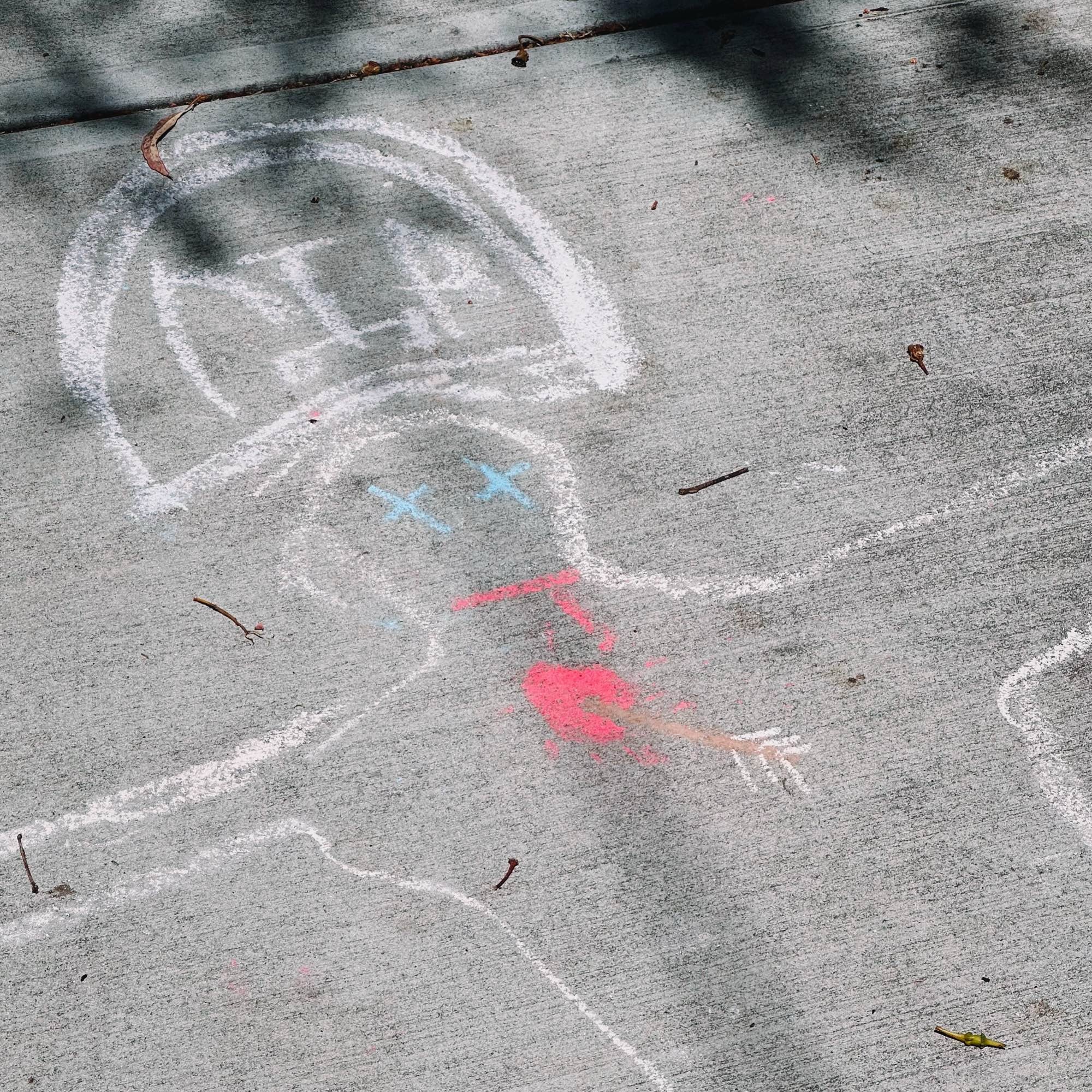 Ded chalk drawing