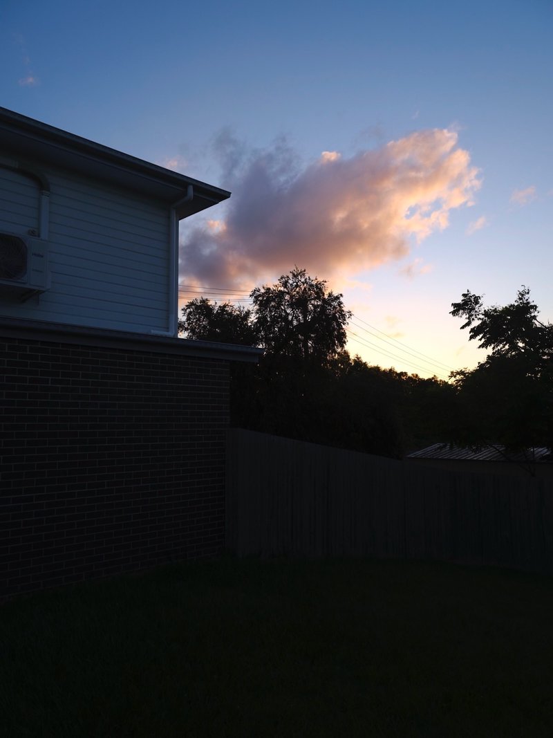 A cloud at sunset