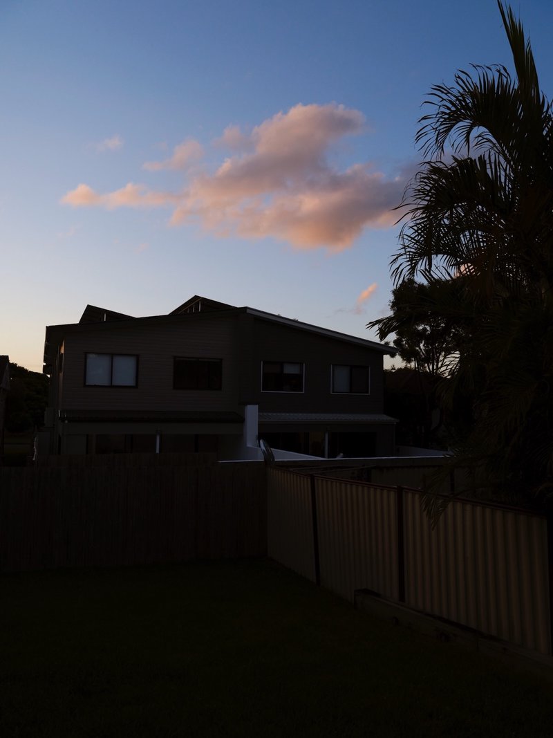 A cloud at sunset