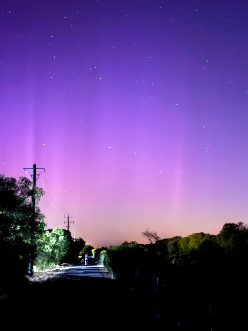 Aurora in the night sky