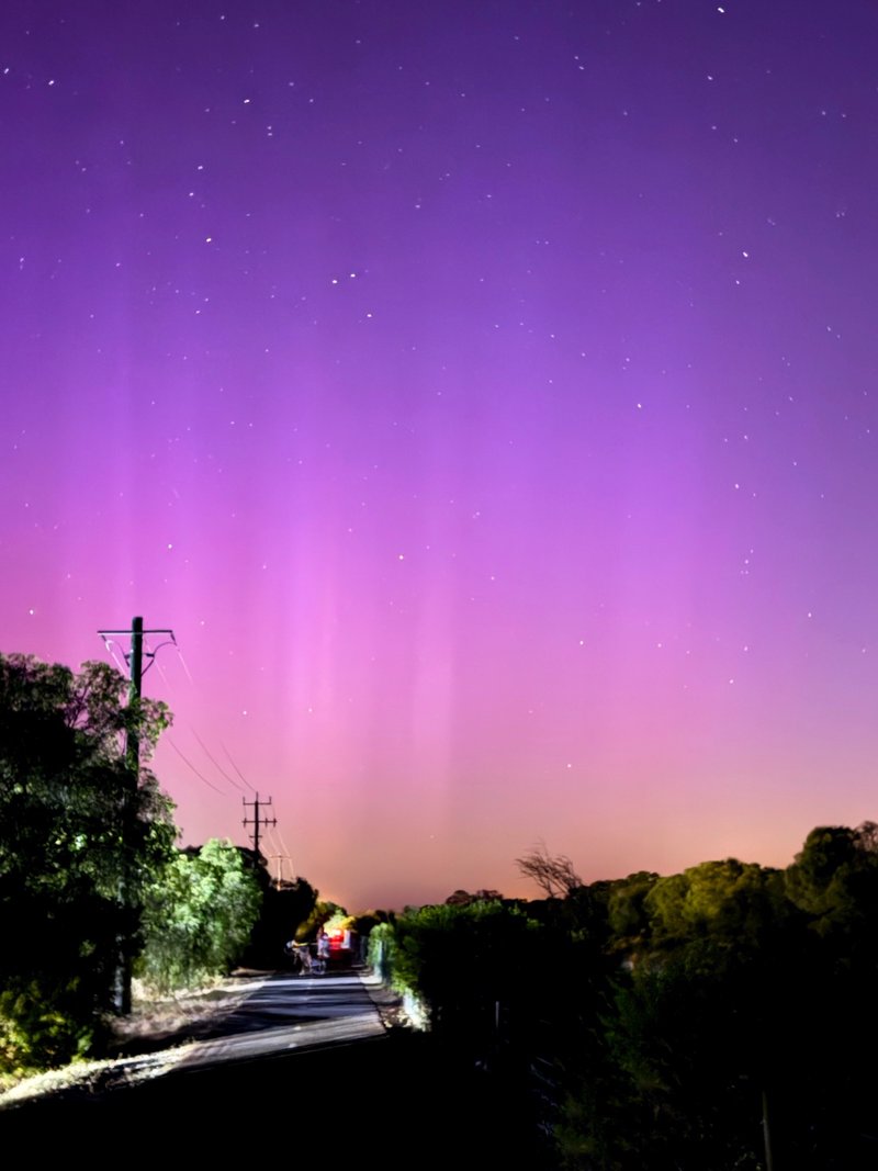 Aurora in the night sky